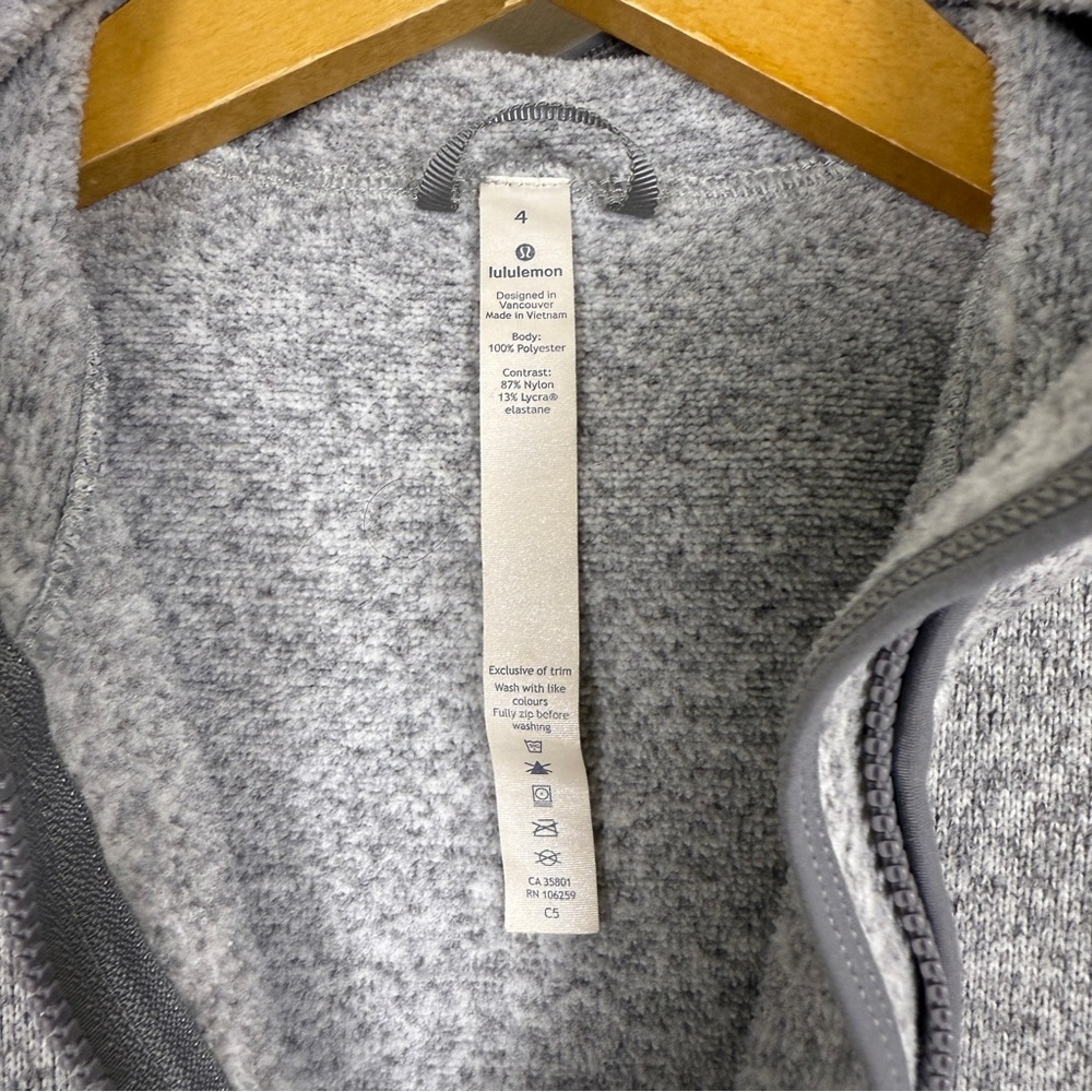 Lululemon Athletica Heathered Gray Half-Zip Hoodie - Picture 6 of 11
